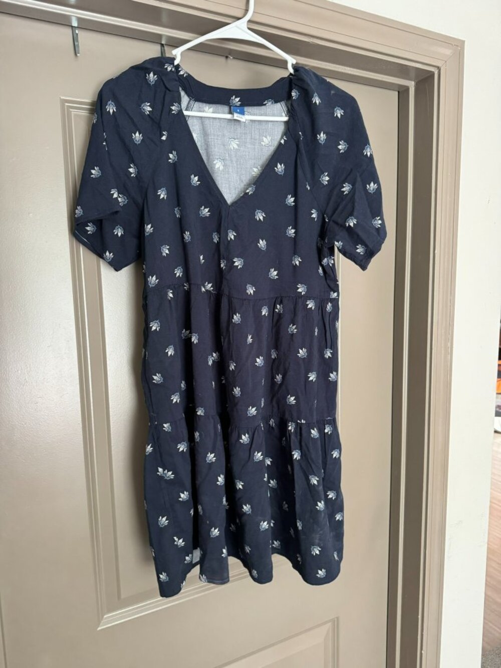 Navy Floral Tiered Sundress | Size Small